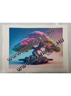 Bonsai modern festmény - A3 merített papíron