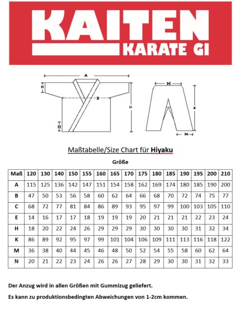 KAITEN Elite HIYAKU karate ruha - WKF Approved