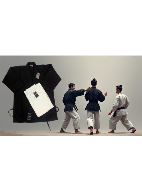 KAITEN Kuro 9 oz. – Črno/Bela Karate Obleka