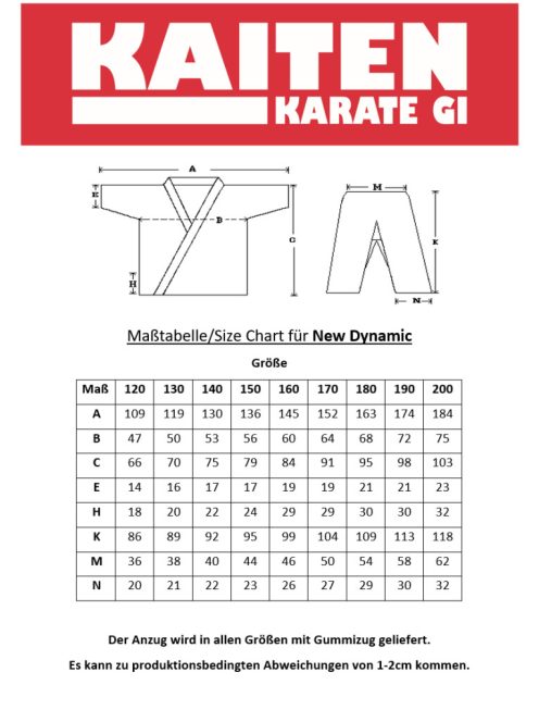 KAITEN New Dynamic karate ruha 