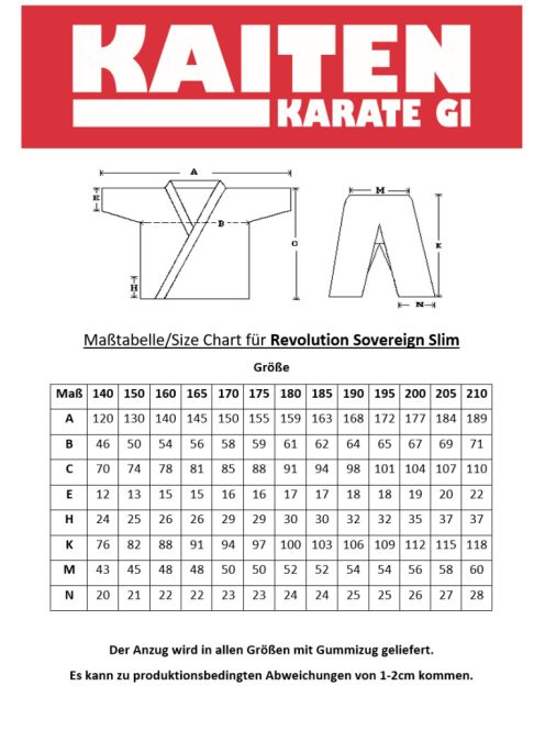 KAITEN Sovereign Slim karate ruha 