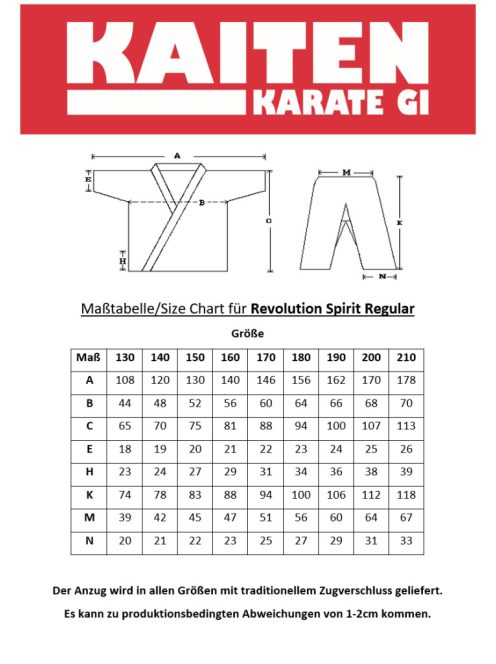 KAITEN Spirit Normál karate ruha 