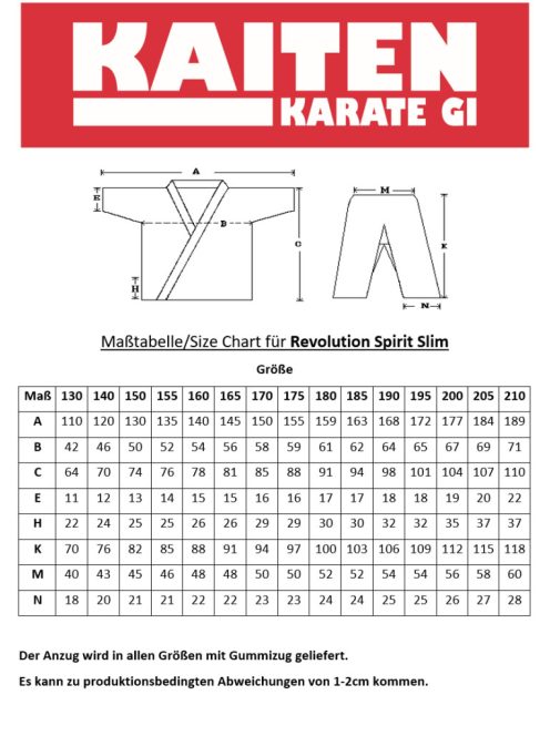 KAITEN Spirit Slim karate ruha 