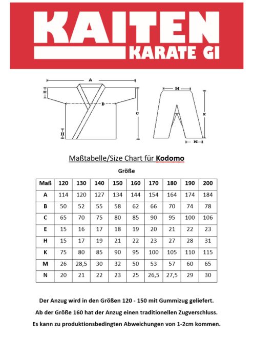 KAITEN Starter (Kodomo) karate ruha 