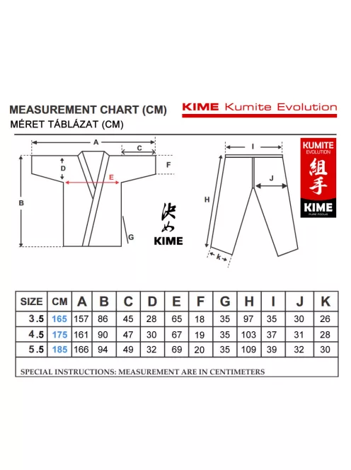KIME Kumite Evolution karate ruha (5 oz)