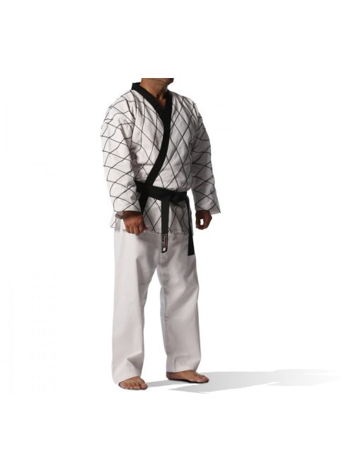 OLYMPUS Hapkido Master Uniform with Black Collar and Black Grid Embroidery