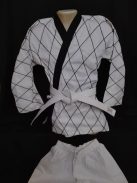 OLYMPUS Hapkido Master Uniform with Black Collar and Black Grid Embroidery