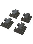 Rámpa sarok univerzális PVC garázs padlóhoz - sötét szürke | 1 csomag (4 db)