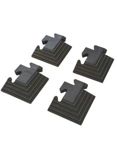   Rámpa sarok univerzális PVC garázs padlóhoz - sötét szürke | 1 csomag (4 db)