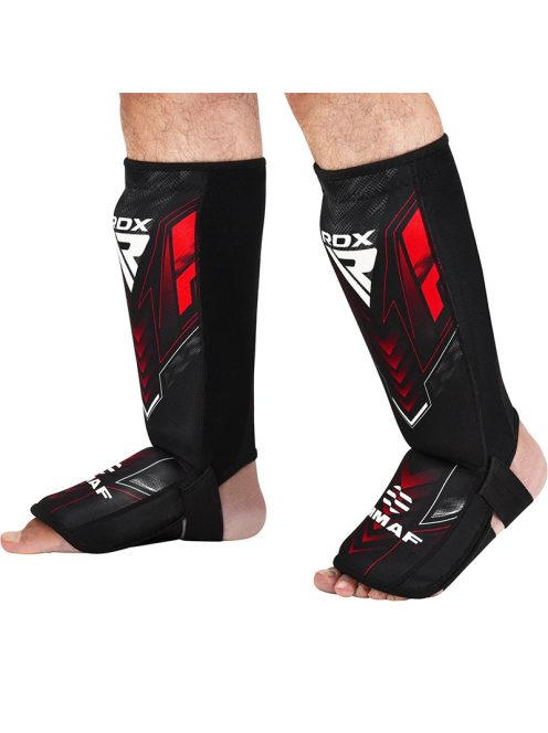 RDX IMMAF neoprén sípcsont- és lábfejvédő – piros