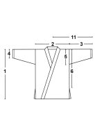 SHUREIDO New Wave 3 Karate Jakna – z modrim ali rdečim vezenjem na ramenu