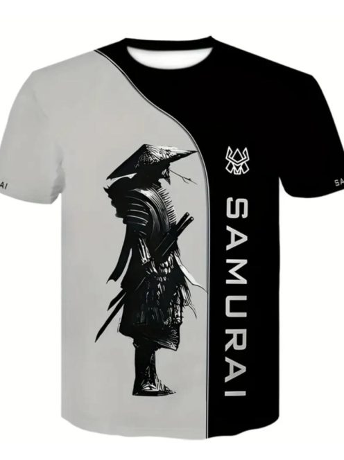 T-Shirt mit Samurai-Motiv