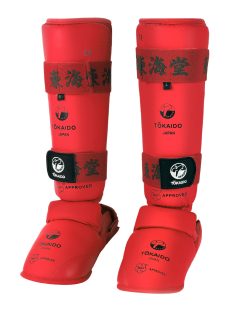   TOKAIDO Kanji WKF Approved lábszár- és lábfejvédő (piros)