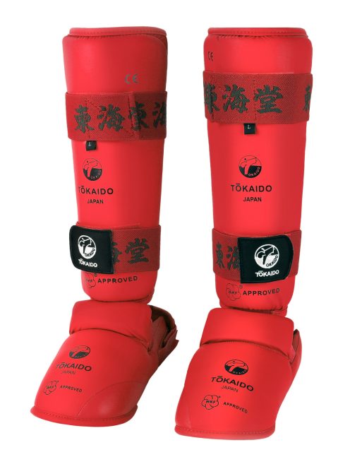 TOKAIDO Kanji WKF Approved lábszár- és lábfejvédő (piros)