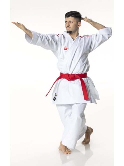 TOKAIDO Kata Master Duo karate ruha szett (2 kabáttal, kék és piros vállhímzéssel!), WKF Approved, 14 oz