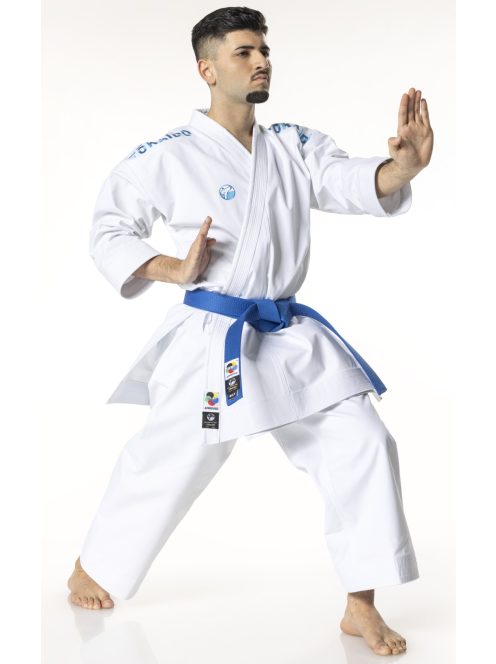 TOKAIDO Kata Master Duo karate ruha szett (2 kabáttal, kék és piros vállhímzéssel!), WKF Approved, 14 oz