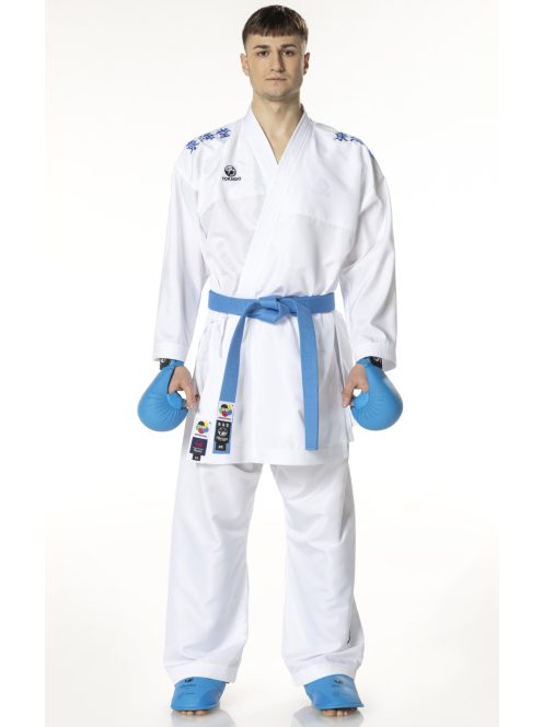 TOKAIDO Kumite Master K1 karate ruha, WKF Approved, kifordítható hímzett (kék és piros) kabáttal