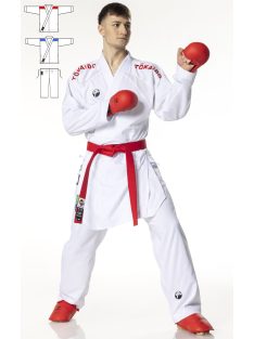   TOKAIDO Kumite Master WKF GREEN KARATE  Ruha (2 kabáttal, kék és piros vállhímzéssel!) - WKF Approved 