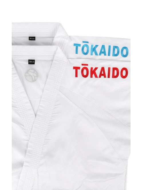 TOKAIDO Kumite Master WKF GREEN KARATE  Ruha (2 kabáttal, kék és piros vállhímzéssel!) - WKF Approved 
