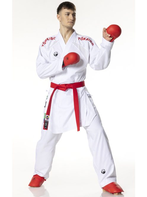 TOKAIDO Kumite Master WKF GREEN KARATE  Ruha (2 kabáttal, kék és piros vállhímzéssel!) - WKF Approved 