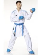 TOKAIDO Kumite Master Recycled WKF GREEN KARATE komplet kimono (2 jakni, z modrim in rdečim vezenjem na ramenih!) - WKF odobreno