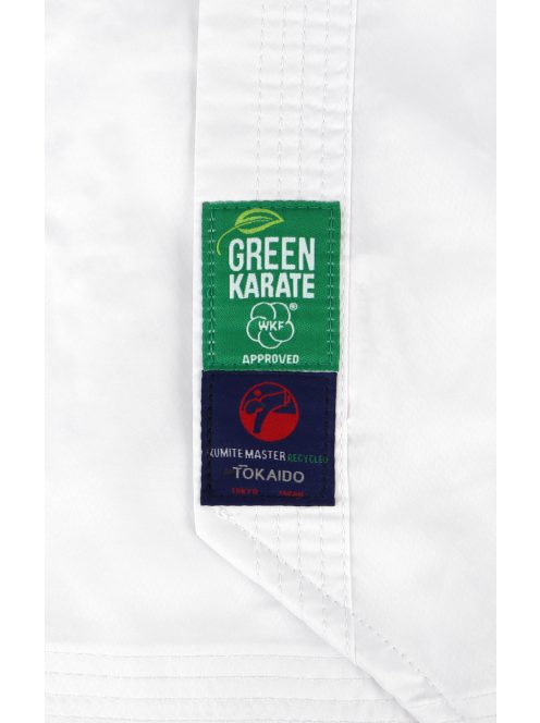 TOKAIDO Kumite Master WKF GREEN KARATE  Ruha (2 kabáttal, kék és piros vállhímzéssel!) - WKF Approved 
