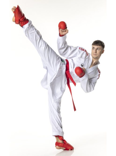 TOKAIDO Kumite Master WKF GREEN KARATE  Ruha (2 kabáttal, kék és piros vállhímzéssel!) - WKF Approved 