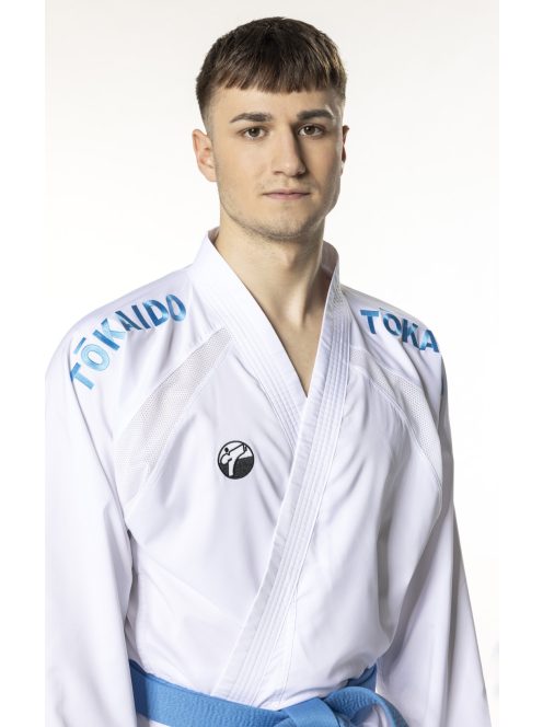 TOKAIDO Kumite Master WKF GREEN KARATE  Ruha (2 kabáttal, kék és piros vállhímzéssel!) - WKF Approved 