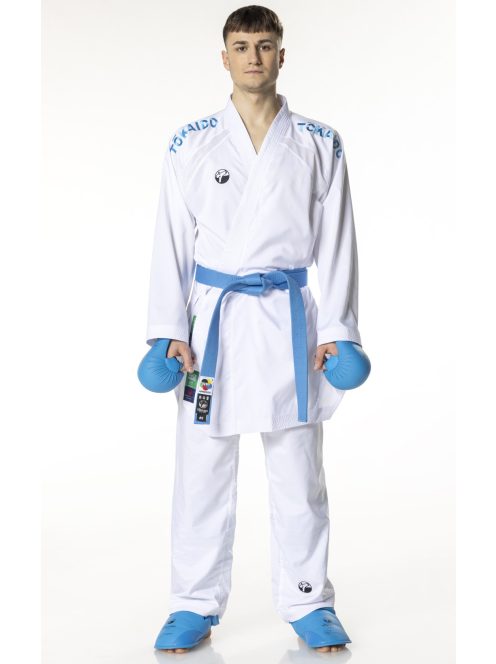TOKAIDO Kumite Master WKF GREEN KARATE  Ruha (2 kabáttal, kék és piros vállhímzéssel!) - WKF Approved 