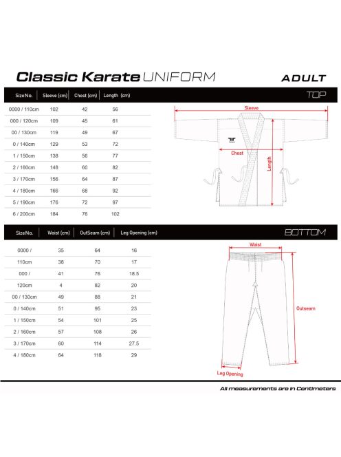TUSAH Classic karate ruha 7,5oz - WKF Approved