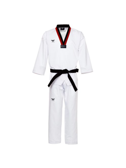 TUSAH Classic Starter taekwondo ruha - Poom fekete-piros galléros