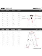 TUSAH EVO – Olimpic taekwondo odijelo s crnim ovratnikom – žensko majstorsko natjecateljsko odijelo