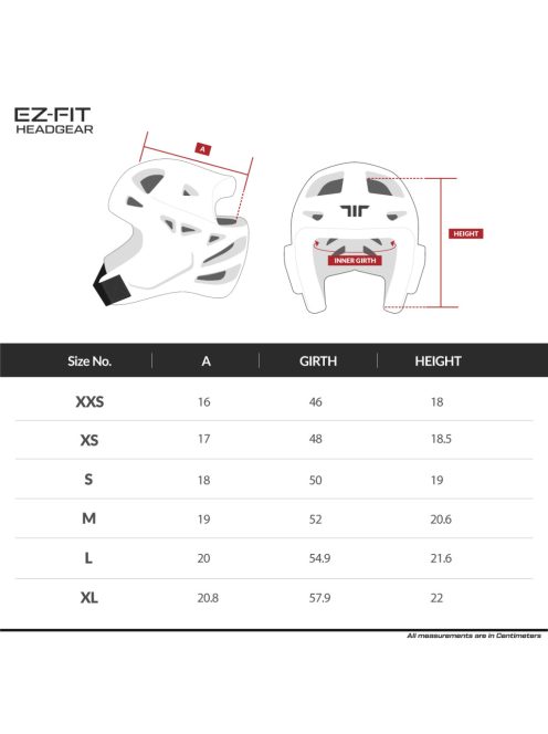 TUSAH EZ-Fit WT Approved taekwondo fejvédő fehér 