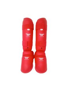 TUSAH EZ-Fit karate lábfej és lábszárvédő (piros)