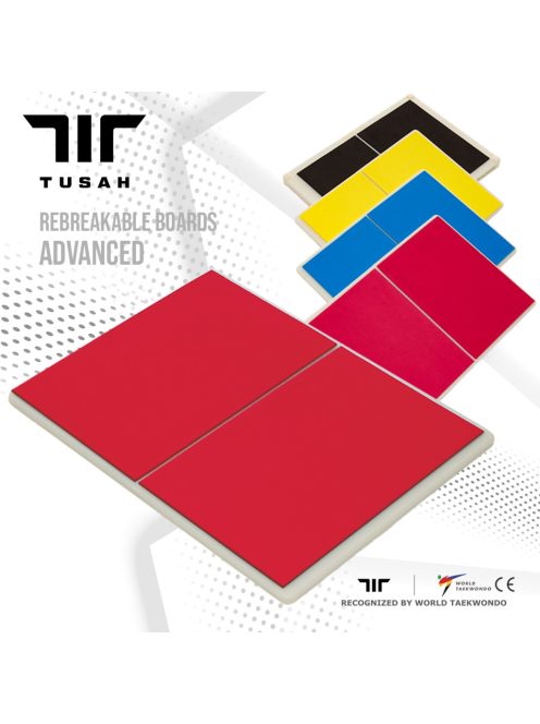 TUSAH többször törhető gyakorló deszka piros - középhaladó  - 14 mm