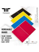 TUSAH többször törhető gyakorló deszka piros - középhaladó  - 14 mm