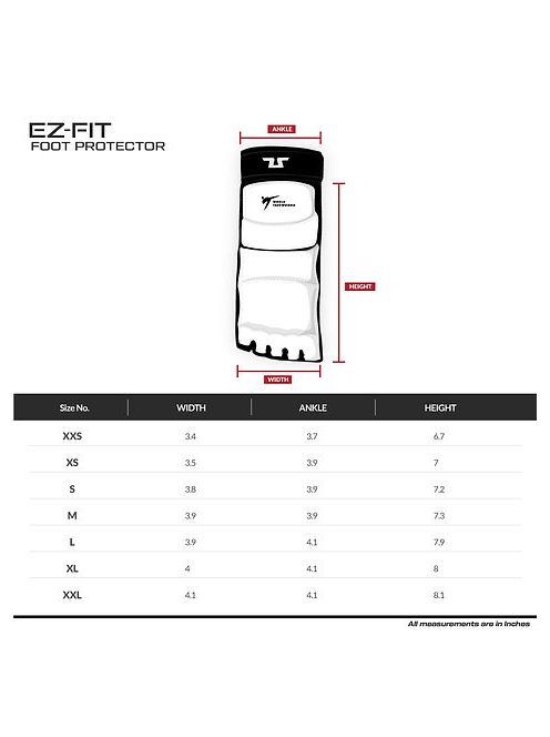TUSAH WT taekwondo ščitniki za stopala