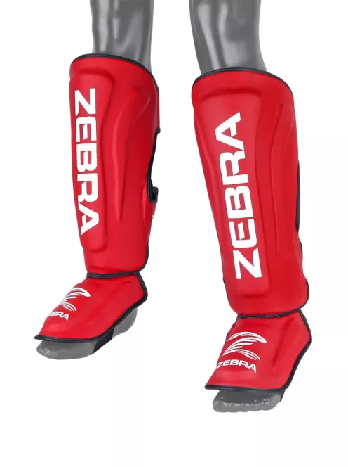 ZEBRA PRO SERIES sípcsont- és lábfejvédő - Piros